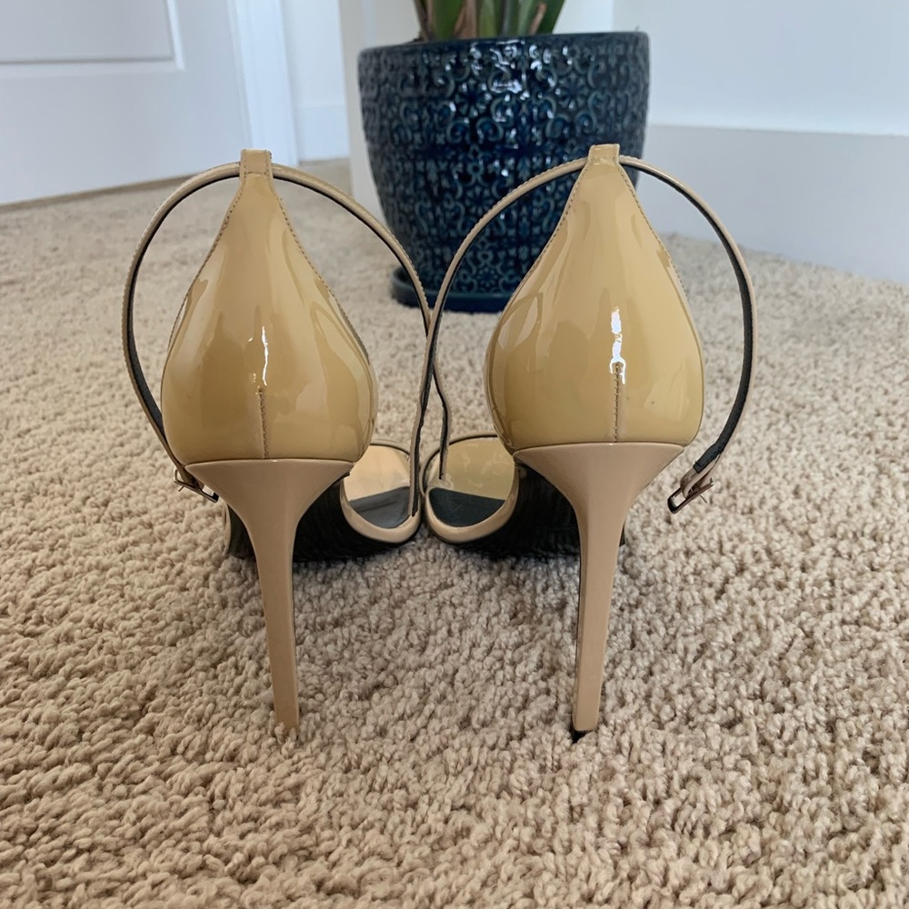 SAINT LAURENT Jane Heel Sandal Nude Size 38.5 - Picture 3 of 7